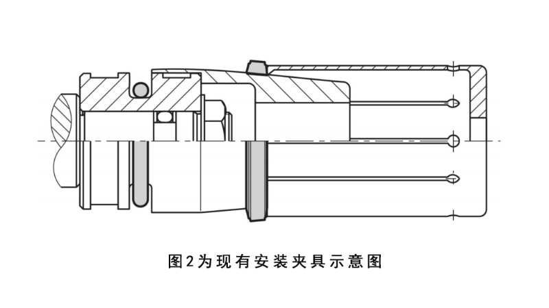 一種孔用密封圈快捷安裝夾具圖2為現有安裝夾具示意圖
