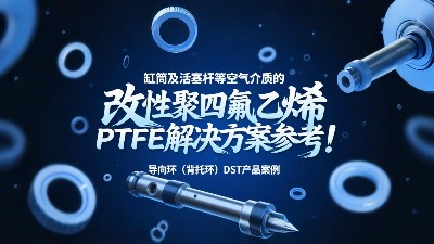導向環（背托環）DST產品案例 ? 缸筒及活塞桿等空氣介質的改性聚四氟乙烯PTFE解決方案參考！