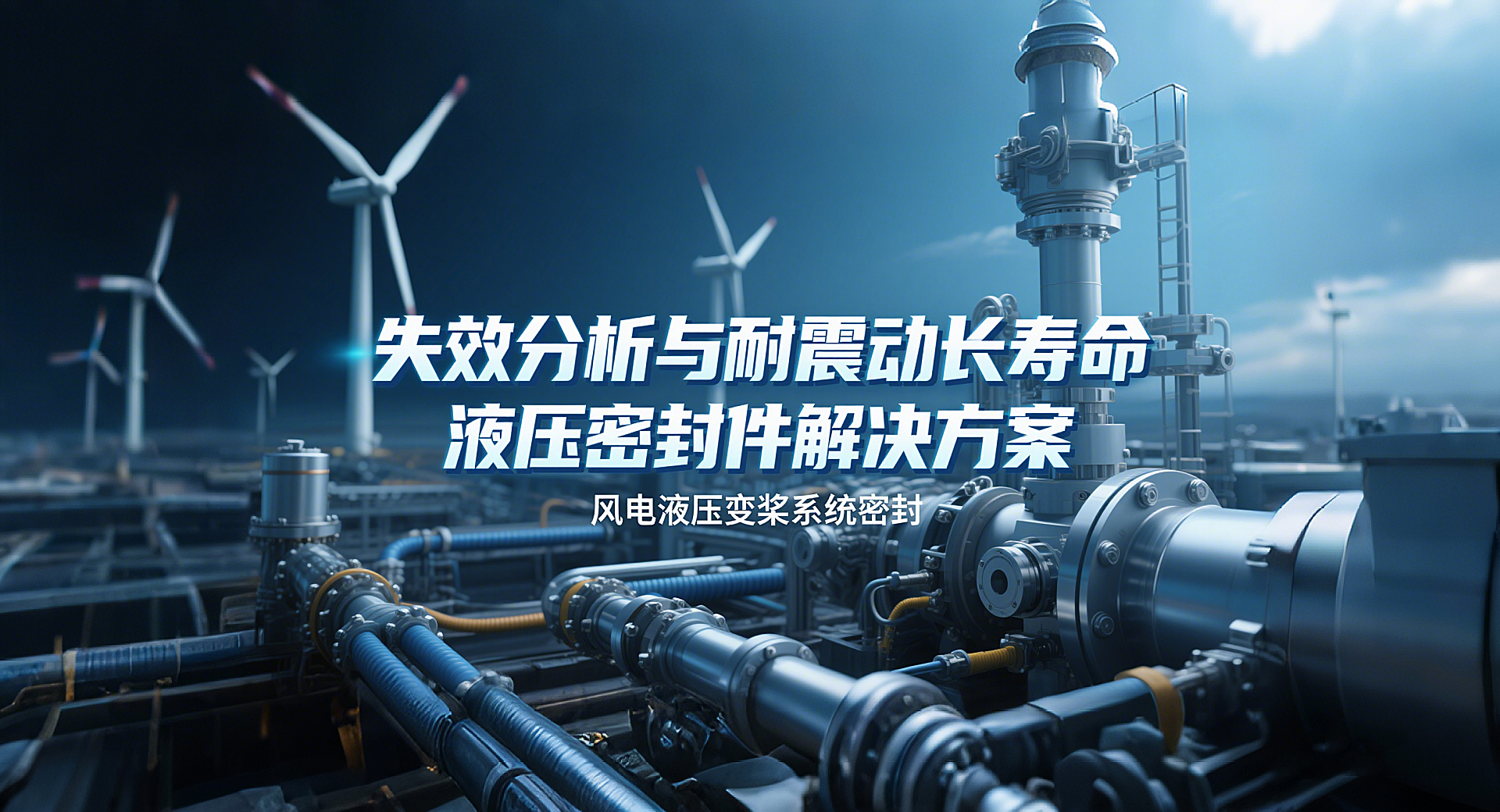 風電液壓變槳系統密封丨失效分析與耐震動長壽命液壓密封圈解決方案！