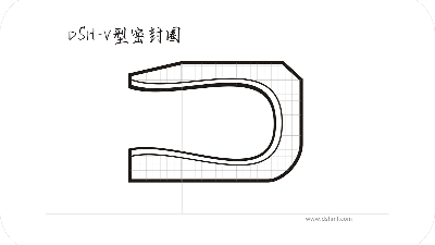 V型密封圈的截面結構圖
